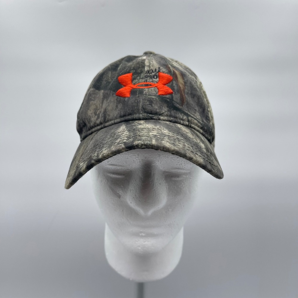 Under Armour 1238885 Mens OSFA Camo Orange Snapback Hunting Hat Camouflage Cap